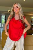 Oscar Drape Trapeze Tank Rouge